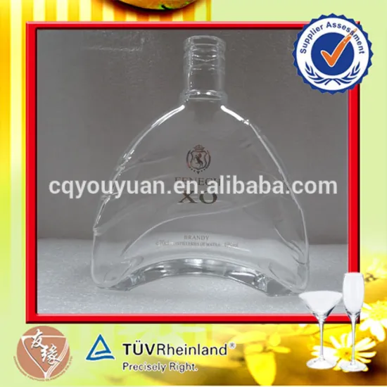 Wholesale Super Flint 700ml Brandy Custom Made 700ml Clear Glass XO Bottle