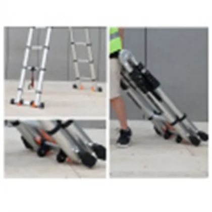 8m aluminium telescopic ladder household folding ladder