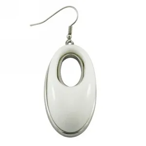 Steel Earrings Glue with Stone