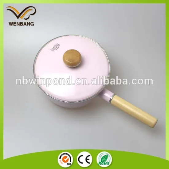 top selling different sizes cook pan, durable camping enamel sauce pan