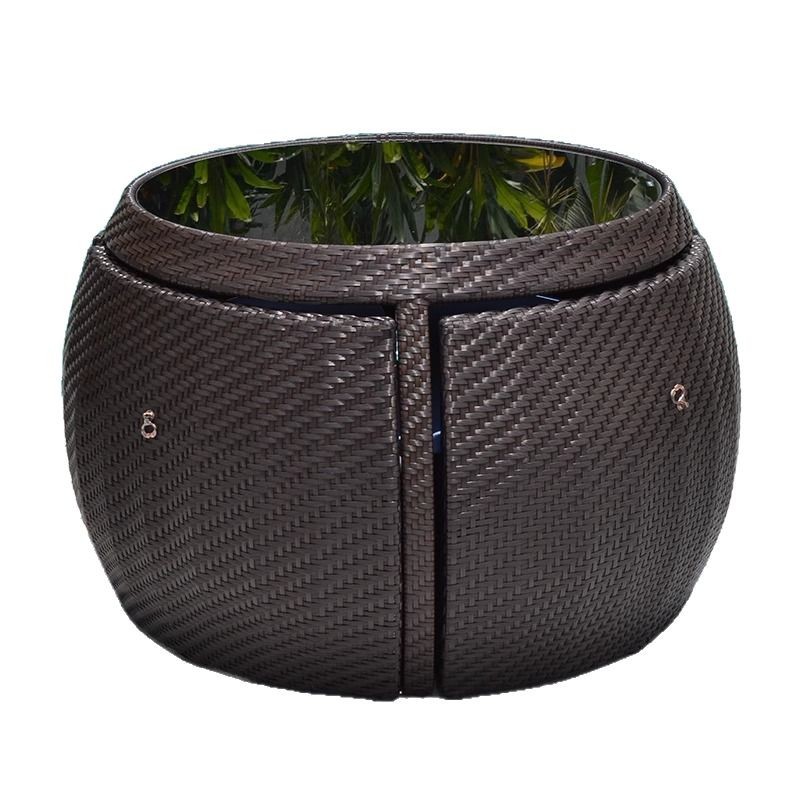 combination rattan weaving chair and table 4