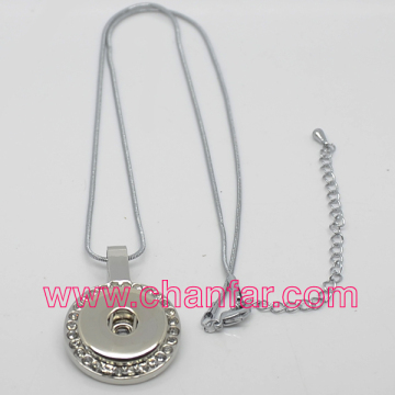 Hot Sale Single Button Charm Pendant With Chain Necklace For Friend,DIY Jewelry