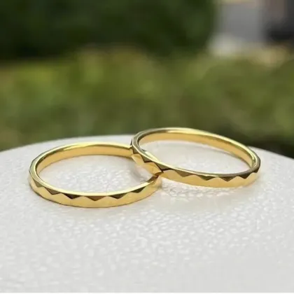 High End Prismatic Titanium Steel Waterproof Non Oxidizing Ring