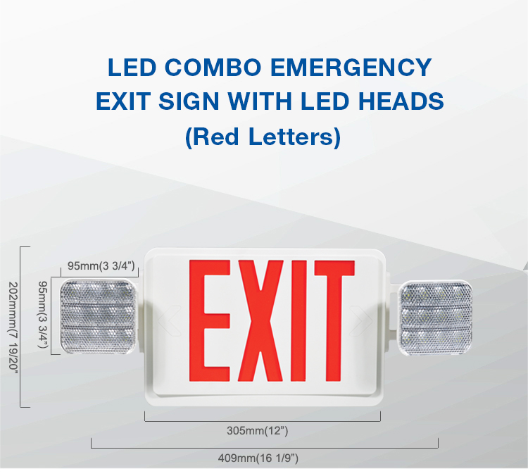 Ul Exit Light Easy Installation LED Notfalllicht mit Ausgangsschild