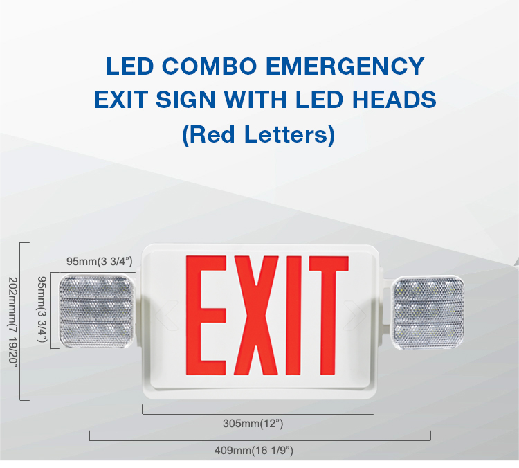 ul exit light easy installation LED emergency light with exit sign