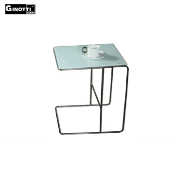 White glass top Italian design coffee table