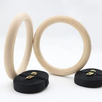 De Madera Wooden Gymnastic Rings: Adjustable Pull Up and Cross Fit Training Equipment