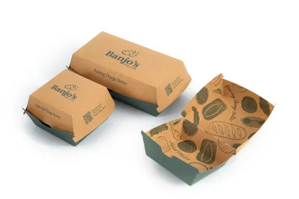 Branded Hamburger Box with Custom Logo