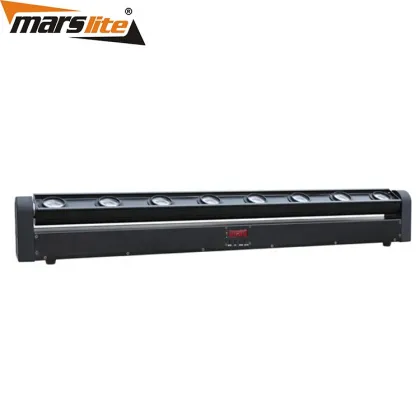 MarsLite 8x10W LED Beam Moving Head DJ Lights with Sound Control and Moving Bar