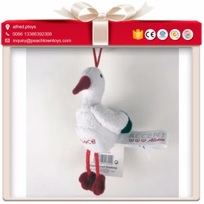 Custom Promotional Toy Plush Stork with Rope Hanger