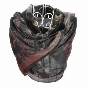 Catena design jacquard weave scarf shawl