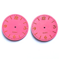 Quadrante in pietra gemma di colore rosa per orologio