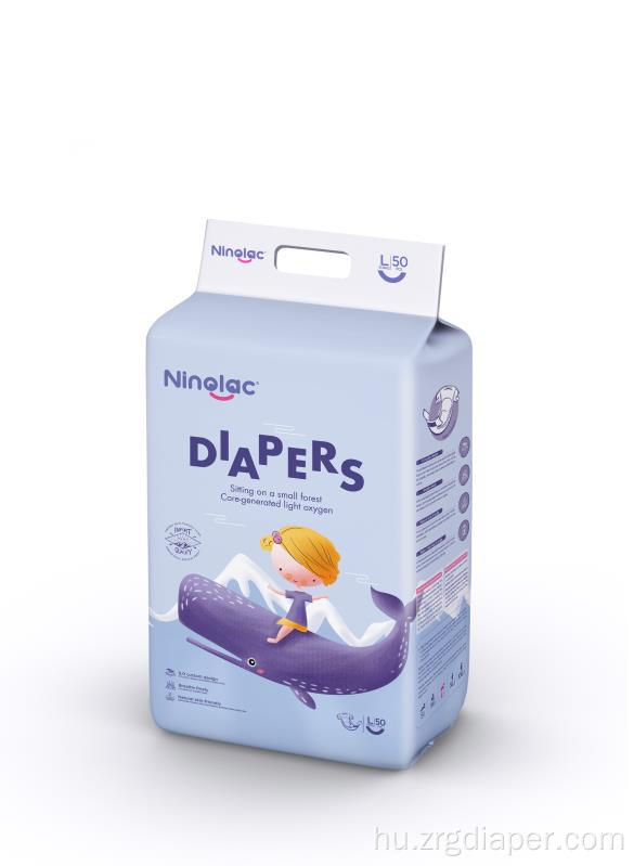 Nagykereskedelmi baba pelenka, amelyet a szárazság és a kényelem érdekében terveztek