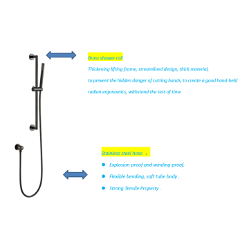 Brass Shower Rail & Hand Shower Set