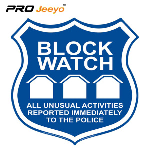 New customized police reflective block watch signs