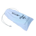 white cotton pouch with logo cotton rope