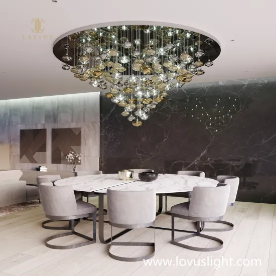 Dark green sphere shape chandelier Light luxury small custom chandelier Villa chandelier Restaurant chandelier