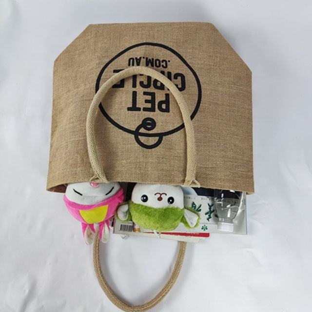 small hessian shopping bags