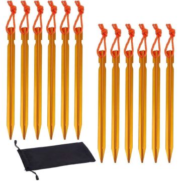 12Pcs Y design Gold Aluminum Tent Stakes Pegs