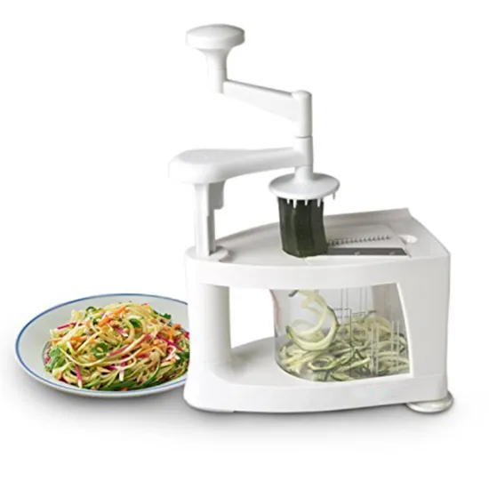 2017 hot kitchen tool 4 blades fruit food vegetable spiral chopper with citrus juicer