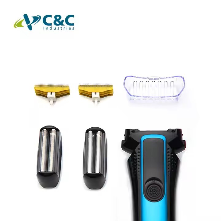 C&C Professional Dual Blade Mini Usb Rechargeable Shave Cordless Hair Shaving Machine Electric Beard Shaver Razor for Men