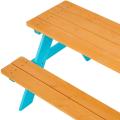 Juego de banco de mesa de picnic de madera para niños al aire libre