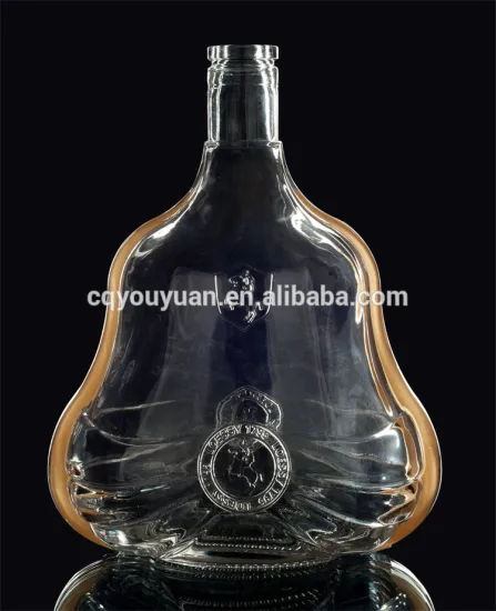 Super Flint Glass Bottle 3000ML Flat Brandy Glass Exotic Bottle