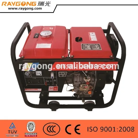 5kw portable diesel generator set with wheels and handles