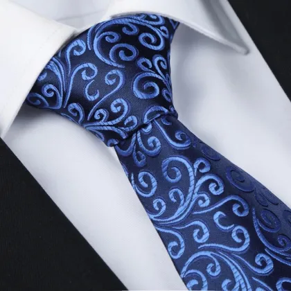 Patterned Fashion Peplum Tie for Wedding Groom Formal Wear