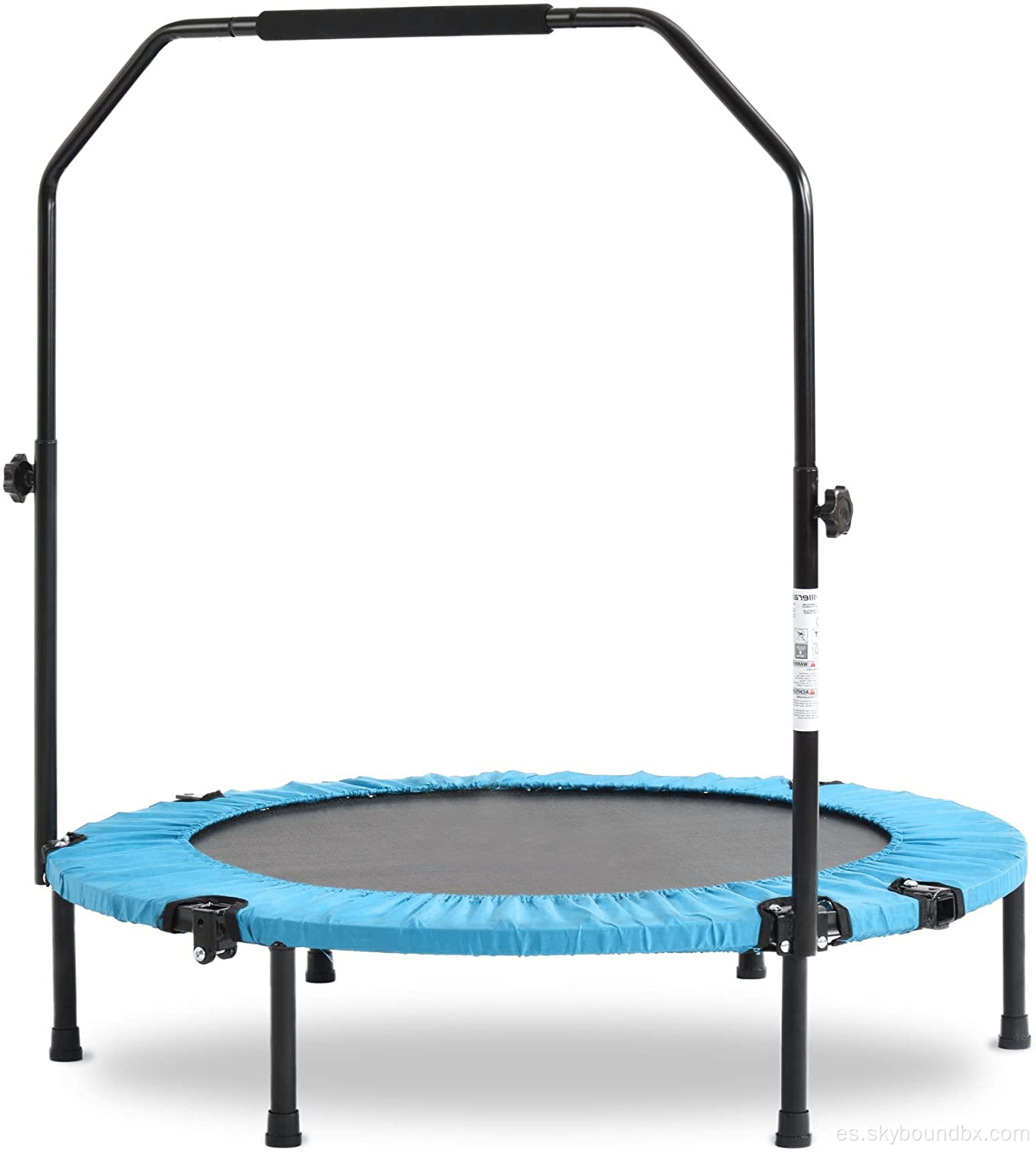 Trampolín de ejercicio de trampolín plegable con bandas de resistencia