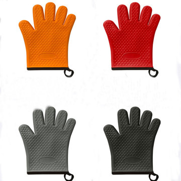 Waterproof BBQ Oven Mitts: Heat Resistant Silicone Grilling Gloves