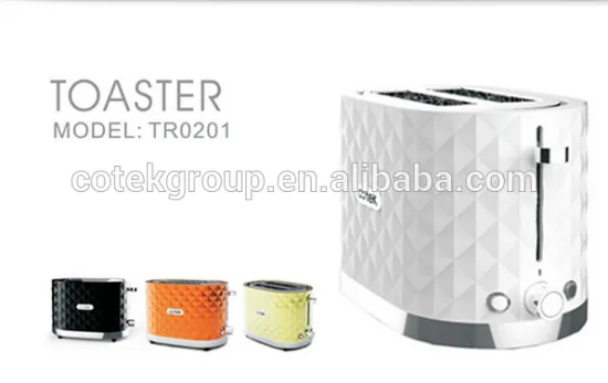 China Supplier top sale cotek TR0201 bread for breakfast electrical home small kitchen appliance diamond 2 slice toaster