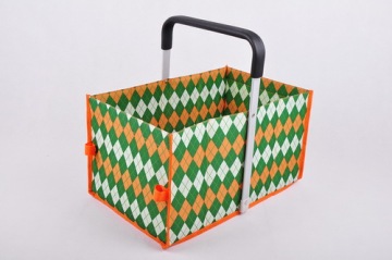 Cesta de compras plegable de Tweed personalizada - Manija única