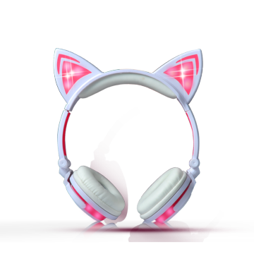 auriculares de oreja de gato lindos brillantes recargables