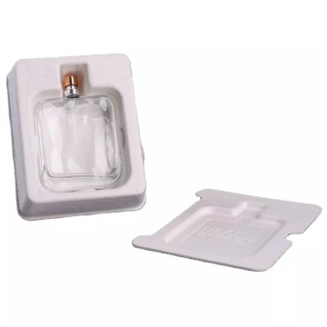 Custom biodegradable paper pulp molded tray perfume package