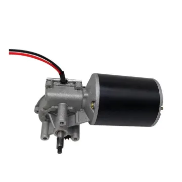 Factory Supply Metal Worm Gear DC Motor 76mm 120W 12V Right Angle Output 30RPM 10Nm