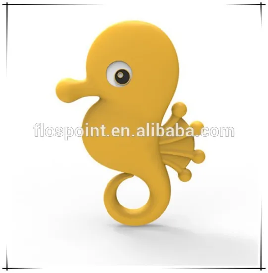 CUTE SEAHORSE SHAPE baby silicone teether keys toy
