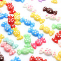 23mm amour Miniature à pois bonbons résine dos plat Cabochons pour téléphone décoration bricolage artisanat Scrapbooking