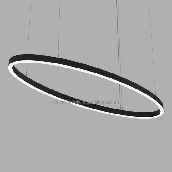 High-End Circular LED Pendant Lighting: 1 Inch Oval Profile Suspended Luminaires with Hanging Canopy