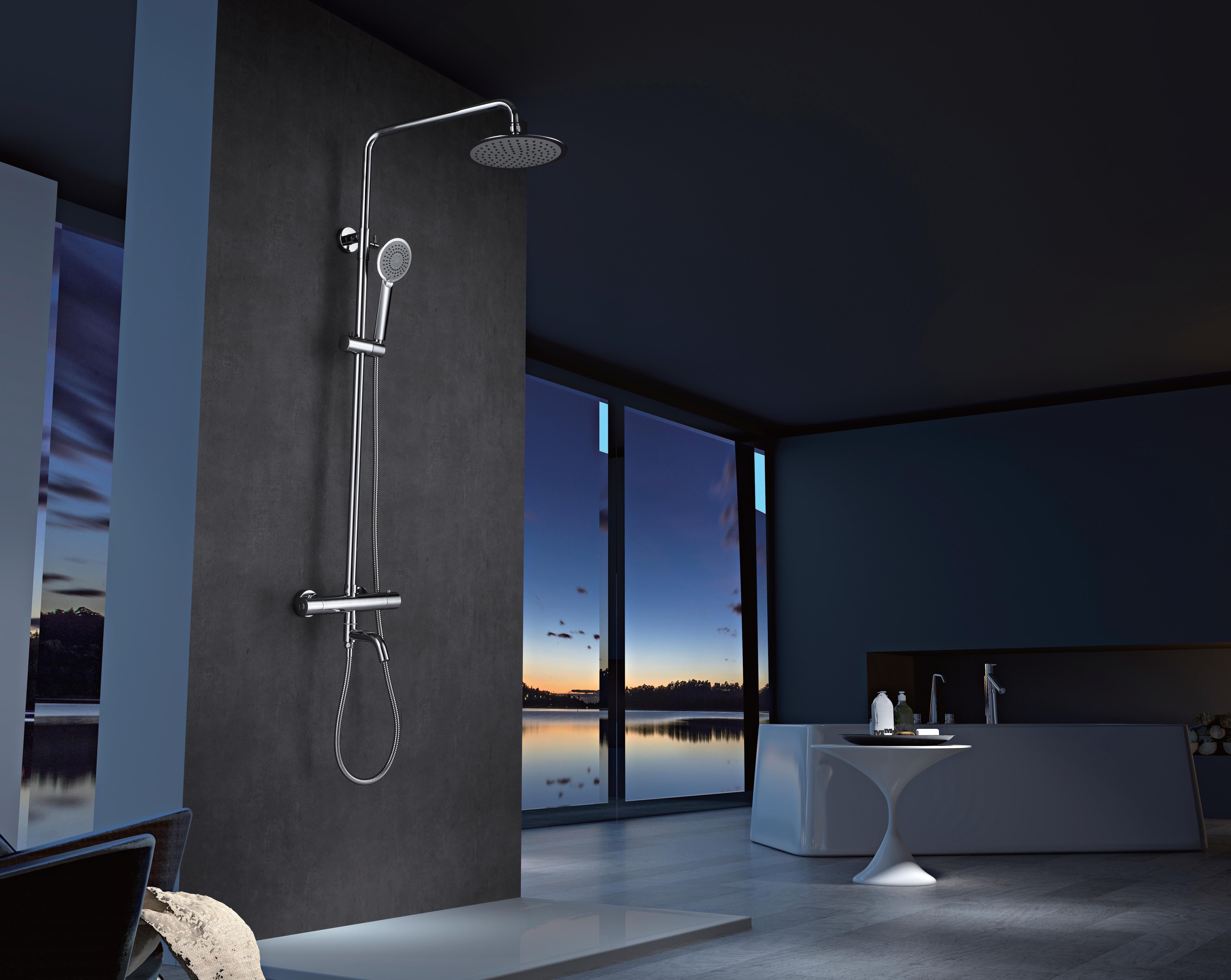 Bathroom thermostatic shower mixer 