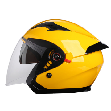 Custom Electric Bike 3/4 Half Leather Helmet - Four Seasons Wholesale