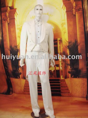 white tuxedo wedding suit