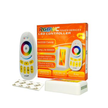 6 चैनल DC12V/24V RGBW/RGBWC/RGBCCT एलईडी कंट्रोलर 2.4G RF टच रिमोट के साथ