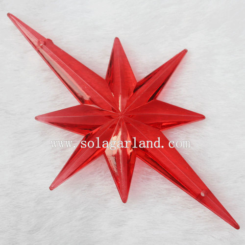 Sparking Acrylic Star Stub Bead Pendants for Christmas Tree Décor