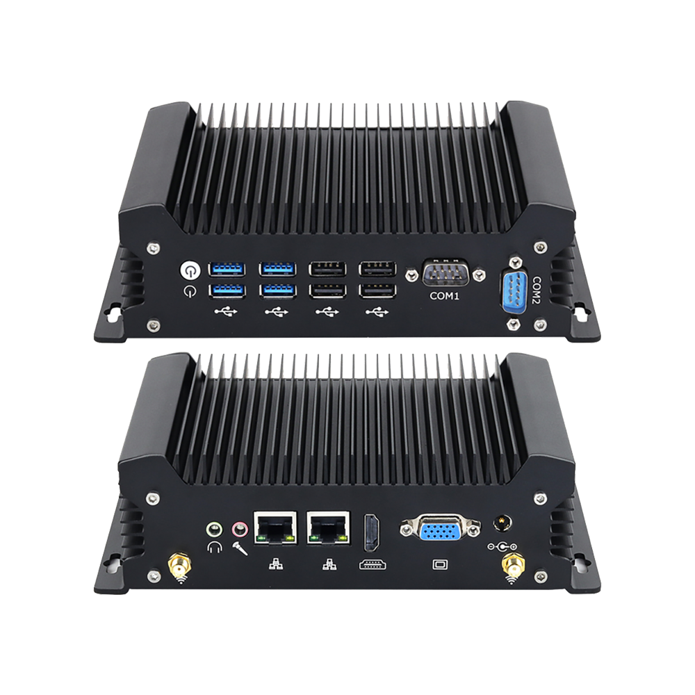 Fanless Industrial Computer with Dual LAN Dual COM