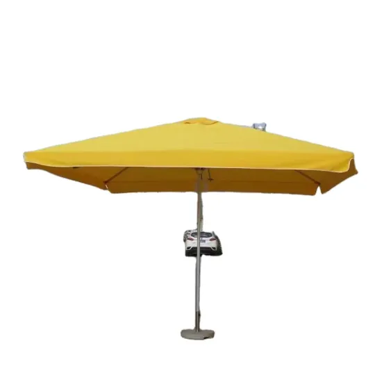 Big Outdoor Umbrella with Marble Base - 4x4M