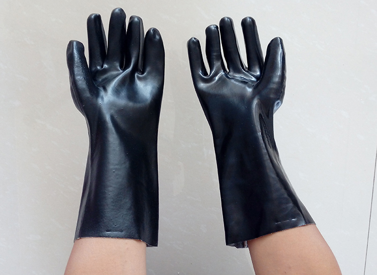 Black Pvc Coated Gloves