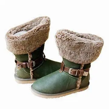 TSAR Vintage Middle Shaft Sheepskin Snow Boots