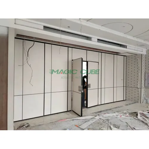 Acoustic wooden acoustic movable partition wall