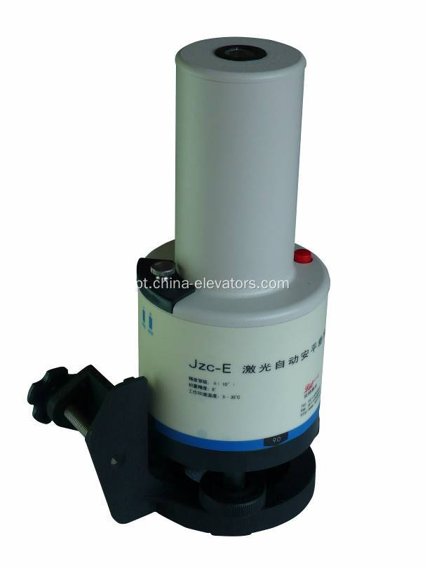 Detector a laser para verticalidade do trilho da guia do elevador